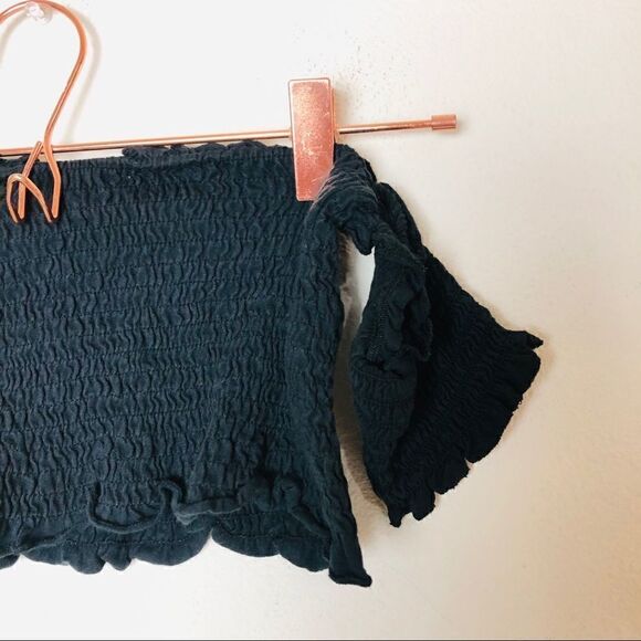 EUC Zara Trafaluc Ruched Crop Top Small - Picture 3 of 5